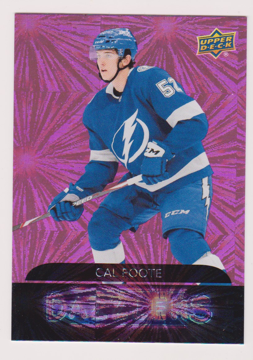 2020-21 Upper Deck Dazzlers Pink #DZ138 Cal Foote (image for) 2020-21 Upper Deck Dazzlers Pink #DZ138 Cal Foote